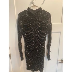 Wild Fable Ruched Mesh Bodycon Dress